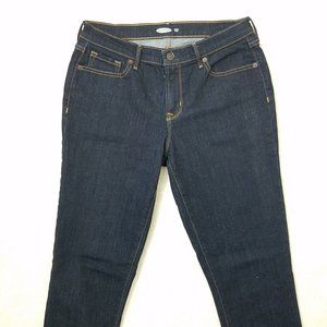 Old Navy Ultra Dark Wash Curvy Skinny Jeans 8 Long